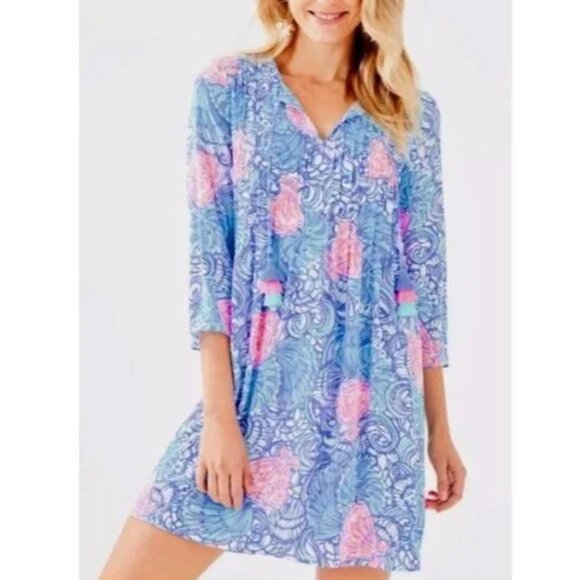 Lilly Pulitzer Marilina Tunic Dress in Raising Shells - Picture 1 of 11